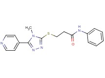 3-{[4-methyl-5-(4-pyridinyl)-4H-1,2,4-triazol-3-yl]thio}-N-phenylpropanamide