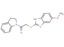 2-{[2-(2,3-dihydro-1H-indol-1-yl)-2-oxoethyl]thio}-5-methoxy-1H-benzimidazole