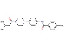 4-methyl-N-{4-[4-(3-methylbutanoyl)-1-piperazinyl]phenyl}benzamide
