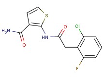 2-{[(2-chloro-6-fluorophenyl)acetyl]amino}-3-thiophenecarboxamide