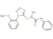 2-{[1-(2-methoxyphenyl)-1H-tetrazol-5-yl]thio}-N-phenylpropanamide