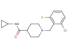 1-(2-chloro-6-fluorobenzyl)-N-cyclopropyl-4-piperidinecarboxamide