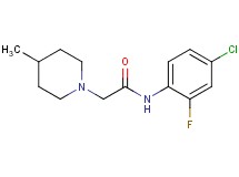 N-(4-chloro-2-fluorophenyl)-2-(4-methyl-1-piperidinyl)acetamide