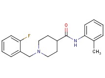 1-(2-fluorobenzyl)-N-(2-methylphenyl)-4-piperidinecarboxamide