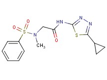N~1~-(5-cyclopropyl-1,3,4-thiadiazol-2-yl)-N~2~-methyl-N~2~-(phenylsulfonyl)glycinamide