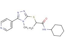 N-cyclohexyl-2-{[4-methyl-5-(4-pyridinyl)-4H-1,2,4-triazol-3-yl]thio}propanamide