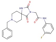 2-(8-benzyl-2,4-dioxo-1,3,8-triazaspiro[4.5]dec-3-yl)-N-(3-fluorophenyl)acetamide