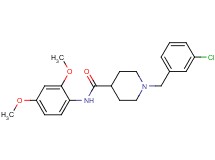 1-(3-chlorobenzyl)-N-(2,4-dimethoxyphenyl)-4-piperidinecarboxamide