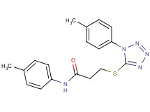 N-(4-methylphenyl)-3-{[1-(4-methylphenyl)-1H-tetrazol-5-yl]thio}propanamide