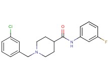 1-(3-chlorobenzyl)-N-(3-fluorophenyl)-4-piperidinecarboxamide