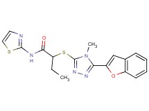 2-{[5-(1-benzofuran-2-yl)-4-methyl-4H-1,2,4-triazol-3-yl]thio}-N-1,3-thiazol-2-ylbutanamide