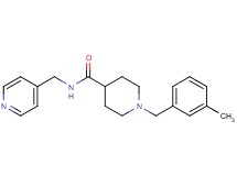 1-(3-methylbenzyl)-N-(4-pyridinylmethyl)-4-piperidinecarboxamide