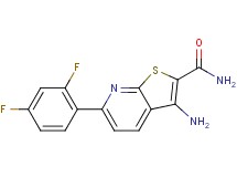 3-amino-6-(2,4-difluorophenyl)thieno[2,3-b]pyridine-2-carboxamide