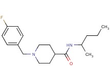 1-(4-fluorobenzyl)-N-(1-methylbutyl)-4-piperidinecarboxamide