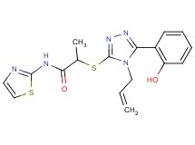 2-{[4-allyl-5-(2-hydroxyphenyl)-4H-1,2,4-triazol-3-yl]thio}-N-1,3-thiazol-2-ylpropanamide