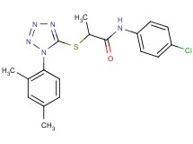 N-(4-chlorophenyl)-2-{[1-(2,4-dimethylphenyl)-1H-tetrazol-5-yl]thio}propanamide