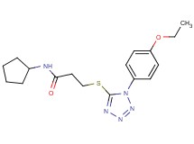 N-cyclopentyl-3-{[1-(4-ethoxyphenyl)-1H-tetrazol-5-yl]thio}propanamide