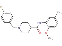 1-(4-fluorobenzyl)-N-(2-methoxy-5-methylphenyl)-4-piperidinecarboxamide