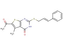 6-acetyl-5-methyl-2-[(3-phenyl-2-propen-1-yl)thio]thieno[2,3-d]pyrimidin-4(3H)-one