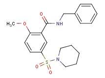 N-benzyl-2-methoxy-5-(1-piperidinylsulfonyl)benzamide