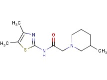 N-(4,5-dimethyl-1,3-thiazol-2-yl)-2-(3-methyl-1-piperidinyl)acetamide