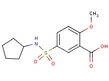 5-[(cyclopentylamino)sulfonyl]-2-methoxybenzoic acid