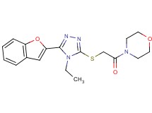 4-({[5-(1-benzofuran-2-yl)-4-ethyl-4H-1,2,4-triazol-3-yl]thio}acetyl)morpholine