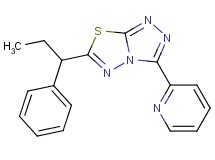 6-(1-phenylpropyl)-3-(2-pyridinyl)[1,2,4]triazolo[3,4-b][1,3,4]thiadiazole