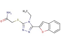 2-{[5-(1-benzofuran-2-yl)-4-ethyl-4H-1,2,4-triazol-3-yl]thio}acetamide