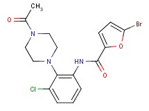N-[2-(4-acetyl-1-piperazinyl)-3-chlorophenyl]-5-bromo-2-furamide