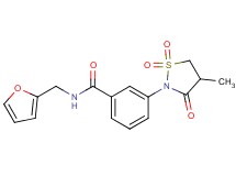 N-(2-furylmethyl)-3-(4-methyl-1,1-dioxido-3-oxo-2-isothiazolidinyl)benzamide