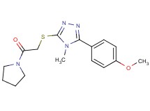 3-(4-methoxyphenyl)-4-methyl-5-{[2-oxo-2-(1-pyrrolidinyl)ethyl]thio}-4H-1,2,4-triazole