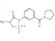 4-methyl-2-[3-(1-pyrrolidinylcarbonyl)phenyl]-3-isothiazolidinone 1,1-dioxide