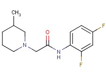 N-(2,4-difluorophenyl)-2-(3-methyl-1-piperidinyl)acetamide