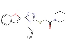 1-({[4-allyl-5-(1-benzofuran-2-yl)-4H-1,2,4-triazol-3-yl]thio}acetyl)piperidine