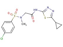 N~2~-[(4-chlorophenyl)sulfonyl]-N~1~-(5-cyclopropyl-1,3,4-thiadiazol-2-yl)-N~2~-methylglycinamide