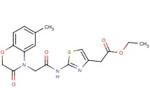 ethyl (2-{[(6-methyl-3-oxo-2,3-dihydro-4H-1,4-benzoxazin-4-yl)acetyl]amino}-1,3-thiazol-4-yl)acetate