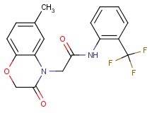 2-(6-methyl-3-oxo-2,3-dihydro-4H-1,4-benzoxazin-4-yl)-N-[2-(trifluoromethyl)phenyl]acetamide