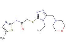 2-{[4-ethyl-5-(4-morpholinylmethyl)-4H-1,2,4-triazol-3-yl]thio}-N-(5-methyl-1,3-thiazol-2-yl)acetamide