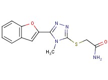 2-{[5-(1-benzofuran-2-yl)-4-methyl-4H-1,2,4-triazol-3-yl]thio}acetamide