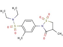 N,N-diethyl-2-methyl-4-(4-methyl-1,1-dioxido-3-oxo-2-isothiazolidinyl)benzenesulfonamide
