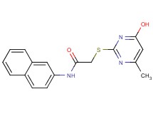 2-[(4-hydroxy-6-methyl-2-pyrimidinyl)thio]-N-2-naphthylacetamide