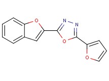 2-(1-benzofuran-2-yl)-5-(2-furyl)-1,3,4-oxadiazole