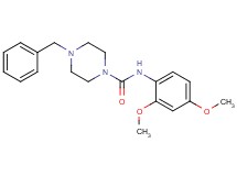 4-benzyl-N-(2,4-dimethoxyphenyl)-1-piperazinecarboxamide