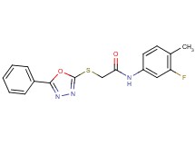 N-(3-fluoro-4-methylphenyl)-2-[(5-phenyl-1,3,4-oxadiazol-2-yl)thio]acetamide