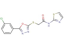 2-{[5-(3-chlorophenyl)-1,3,4-oxadiazol-2-yl]thio}-N-1,3-thiazol-2-ylacetamide