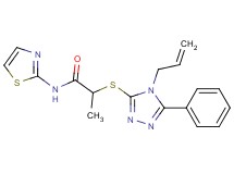 2-[(4-allyl-5-phenyl-4H-1,2,4-triazol-3-yl)thio]-N-1,3-thiazol-2-ylpropanamide