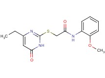 2-[(4-ethyl-6-oxo-1,6-dihydro-2-pyrimidinyl)thio]-N-(2-methoxyphenyl)acetamide