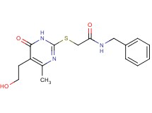 N-benzyl-2-{[5-(2-hydroxyethyl)-4-methyl-6-oxo-1,6-dihydro-2-pyrimidinyl]thio}acetamide