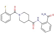 N-[2-(aminocarbonyl)phenyl]-1-(2-fluorobenzoyl)-4-piperidinecarboxamide